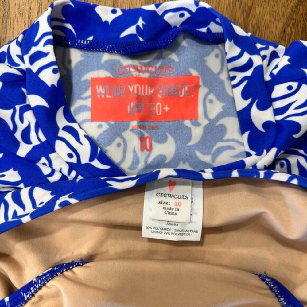 Crewcuts - Rash Guard Swim Set - Fish Pattern - Size‎ 10 - Picture 3 of 4